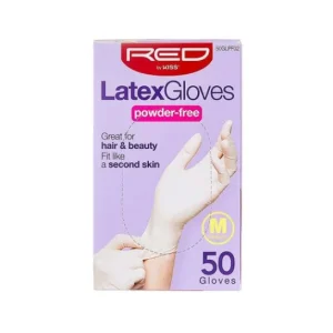 Red by Kiss Powder Free Latex Gloves M 50uds