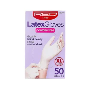 Red by Kiss Powder Free Latex Gloves XL 50uds