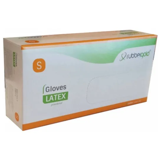 Rubbergold Guantes Látex Polvo Talla S 100uds
