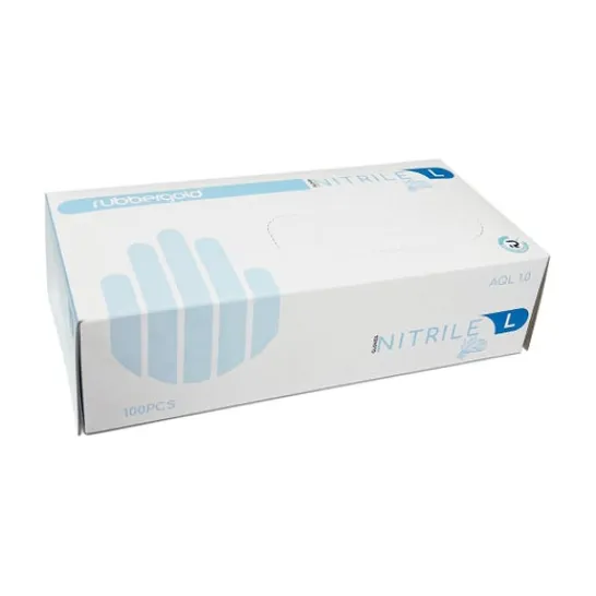 Rubbergold Guantes Nitrilo Sin Polvo Azul Violeta Talla L 100uds