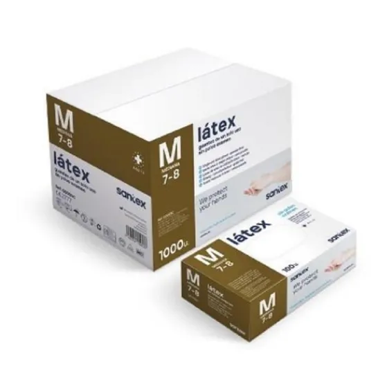 Santex Guantes Látex Sin Polvo Talla M 100uds