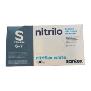 Santex Guantes Nitrilo Blanco Sin Polvo S 100uds