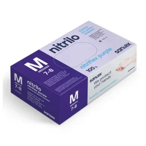 Santex Guantes Nitrilo Morado Sin Polvo Talla M 100uds