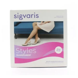 Sigvaris 2 Style Transparent Socks Night Blue NM 1 Pair