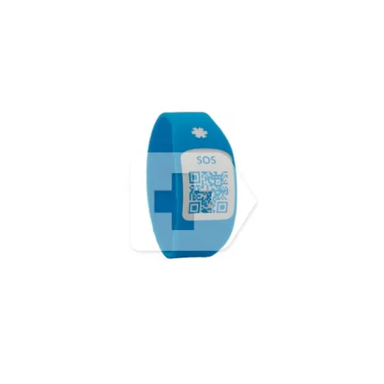 SILINCODE bracelet SOS QR blue colour T-S 1ud