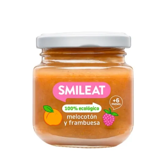 Smileat raspberry and peach jar 130g