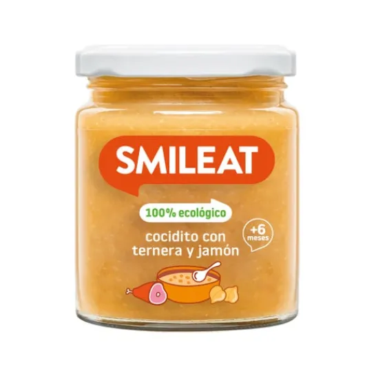 Smileat Tarrito Ecológico Cocidito con Ternera y Jamón 230g