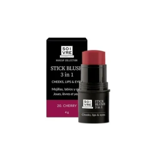 Soivre Cosmetics Blush 3 In 1 Mejillas Labios y Ojos Cherry 4g