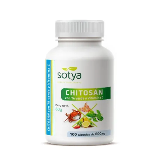Sotya Chitosan + Green Tea + Vitamin C 600mg 100caps