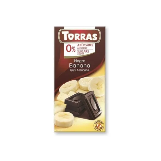 Torras Dark Chocolate with Banana 75g