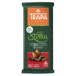 Trapa Chocolate Negro 80% con Stevia 75g