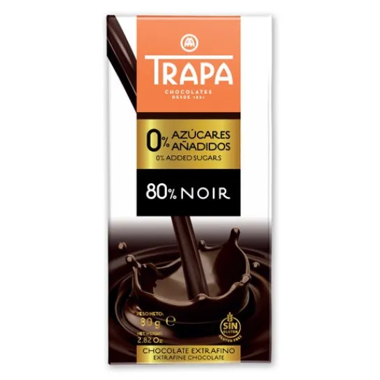 Trapa Negro 80% 0% Azúcares 80g