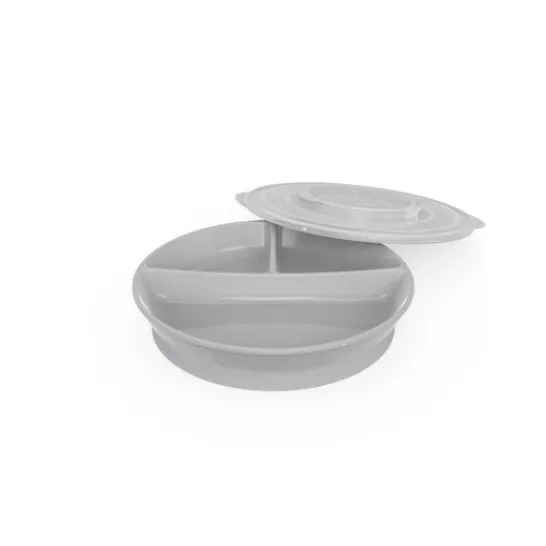 TwistShake Divided Plate +6 Months Grey 1 piece