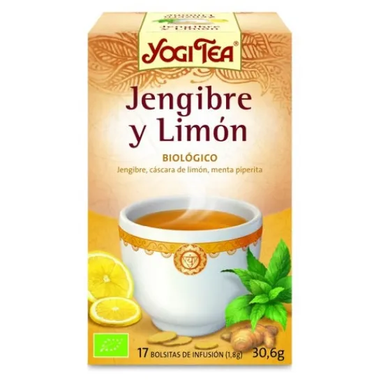 YOGI TEA jengibre y limón 17 bolsas